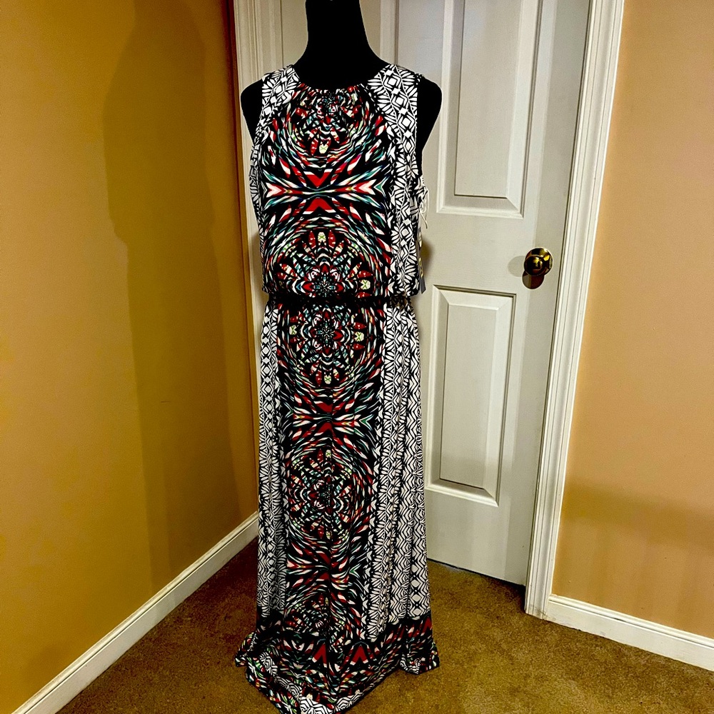 Multi color maxi dress never worn.